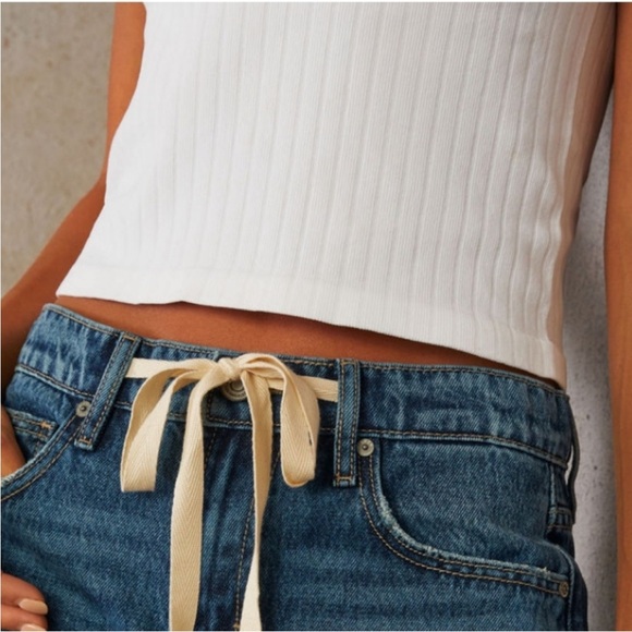 Vici Blue Wide-Leg Jeans with drawstring waist - Picture 4 of 7